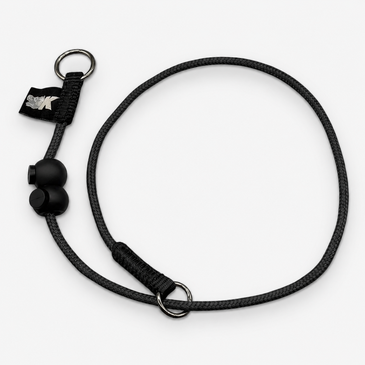 Rope Slip Dog Collar, Black / Standard