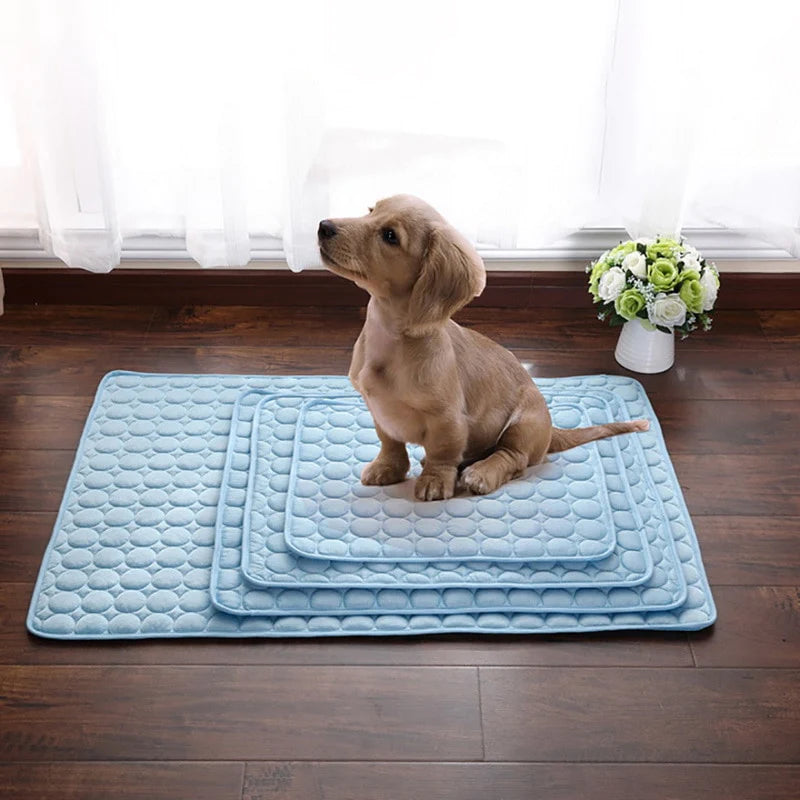 Washable Self-Cooling Pet Mat, Blue / S 50x40 cm