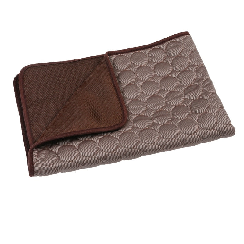 Washable Self-Cooling Pet Mat, Coffee / S 50x40 cm