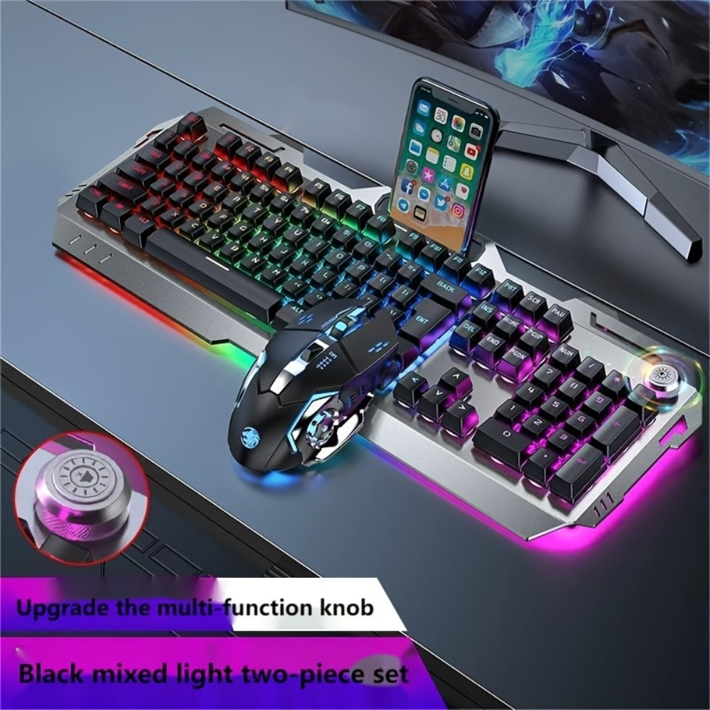 RGB Gaming Keyboard and Mouse Combo Wired USB, Backlit Keyboard & Mouse Set for PC Desktop Laptop Windows