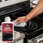 Glass Stovetop Cleaning Paste – Heavy Duty Cooktop Cleaner Cream, Removes Burnt-On Grease, Oil Stains & Food Residue from Stove Tops