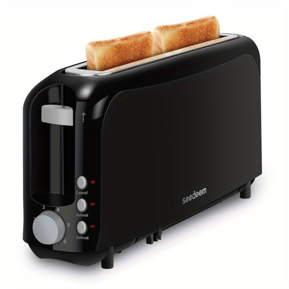 750W Slim Two-Slice Toaster with Six Shade Settings, Reheat, Defrost, Crumb Tray and Six Color Options