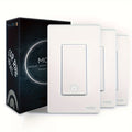 White Star Ring WiFi Wall Switch Three-Pack for Single-Pole or 3-Way Circuits with App, Voice and Timer Control