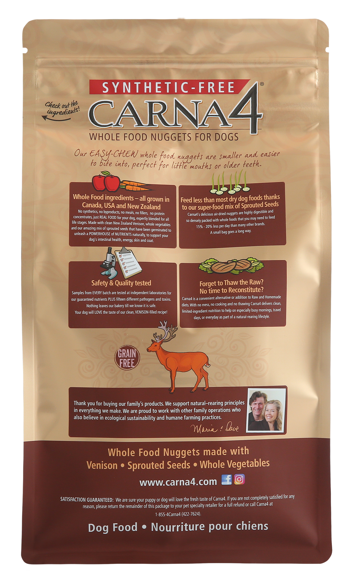 Carna4 All Life Stages Easy Chew Venison Formula Dry Dog Food