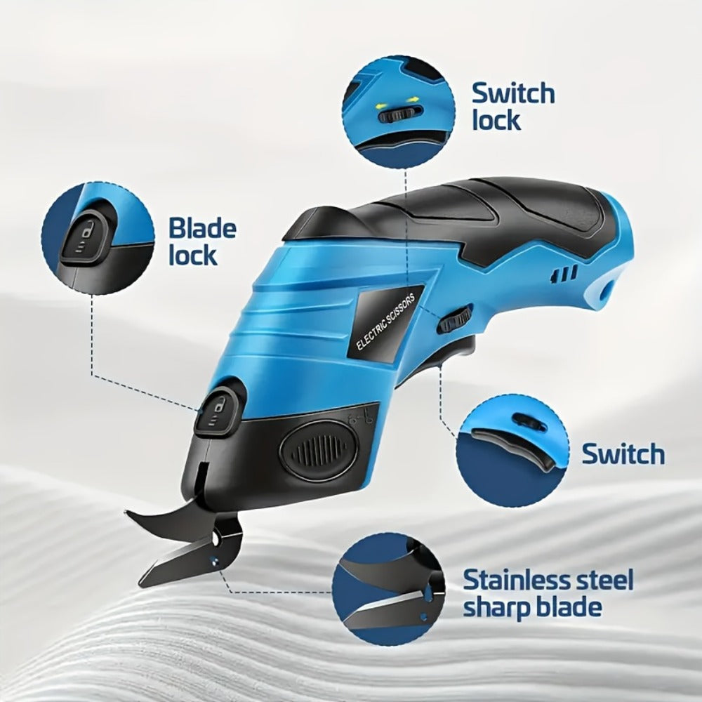 Electric Fabric Cutting Scissors USB Rechargeable for Entryways, Bedrooms and Living Spaces