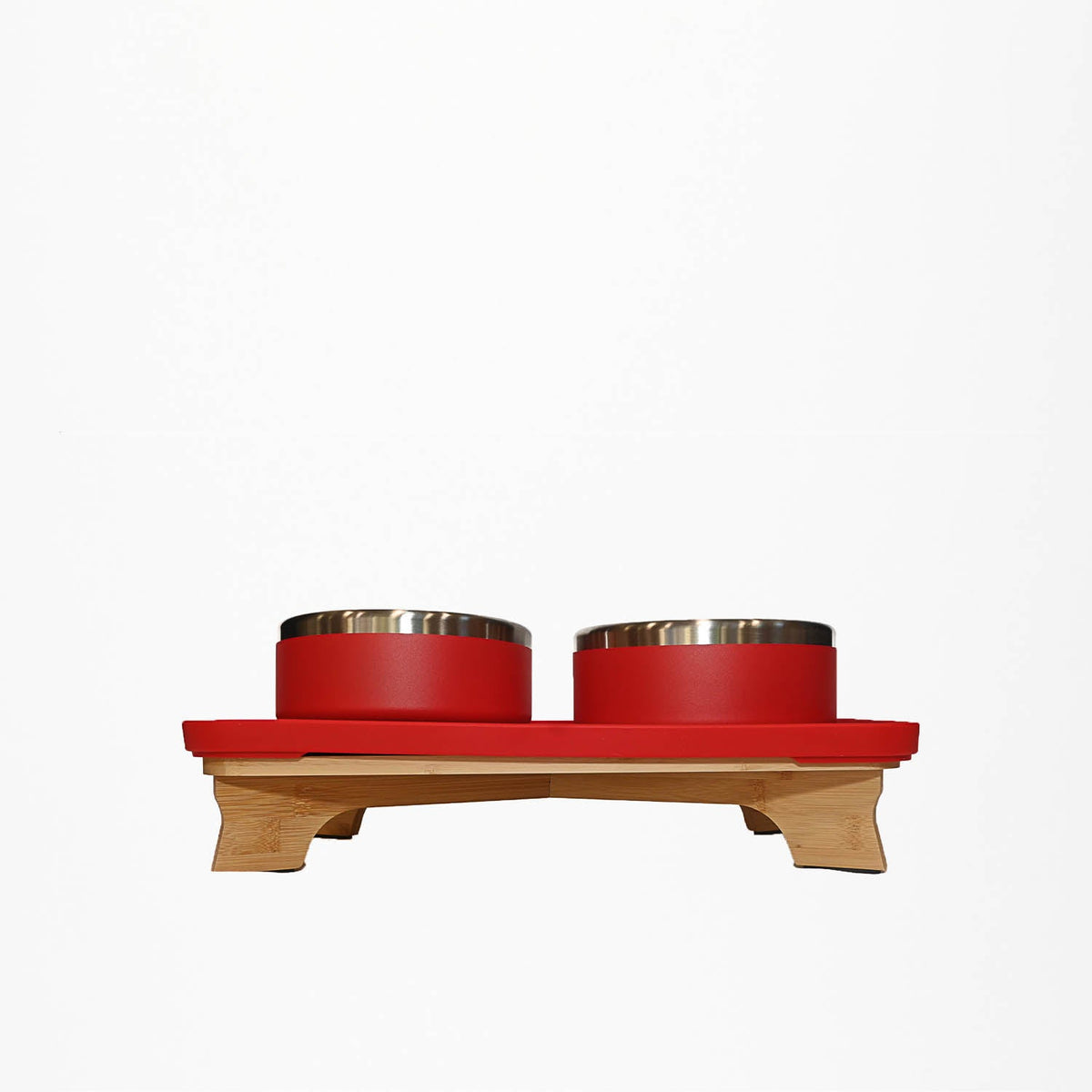 Elevated Pet Slow Feeder and Bowl Set Harvest Red / Small (1-2 Cups) / 3 inches