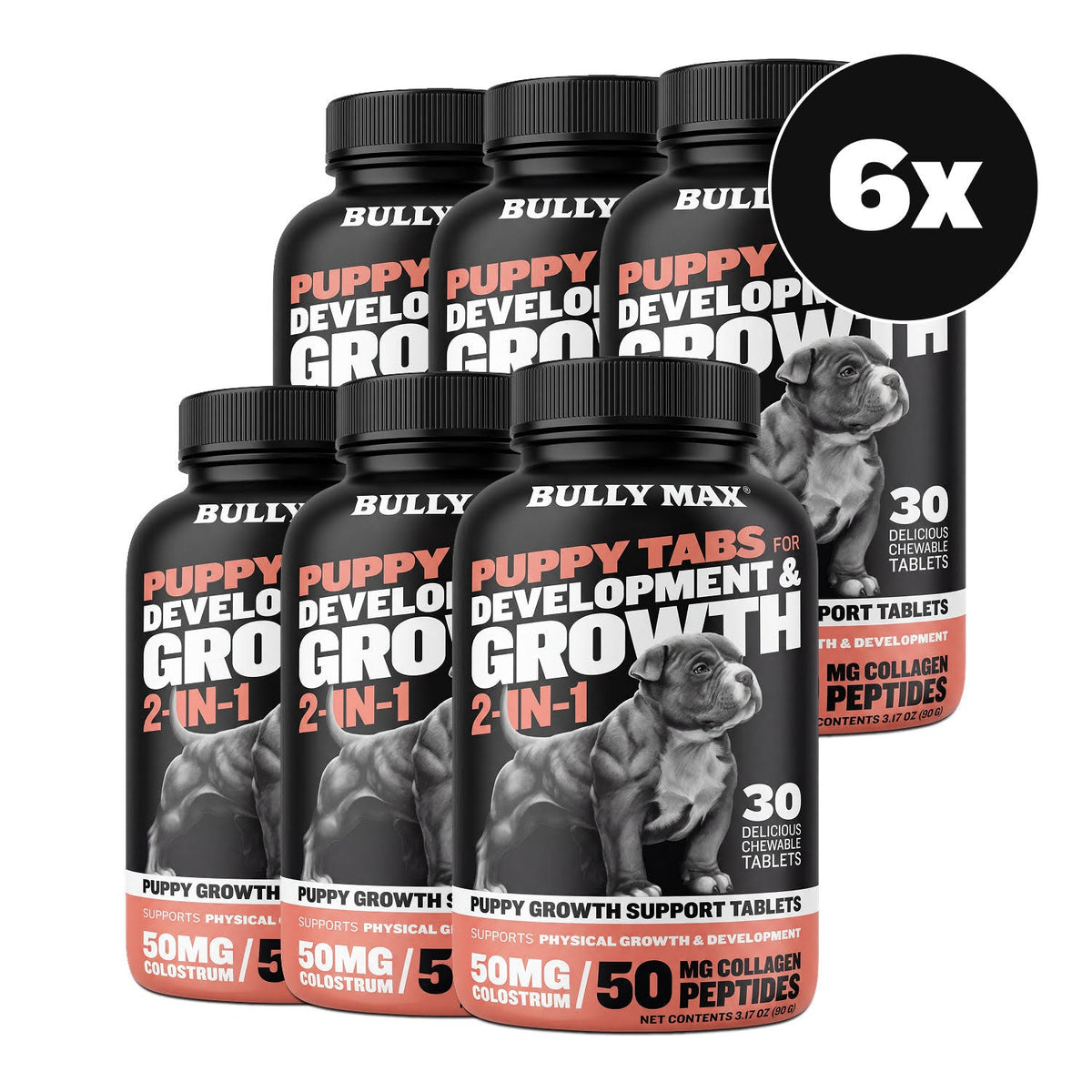 Puppy Growth and Development Multivitamin Tablets, 6 bottles (180 tabs)