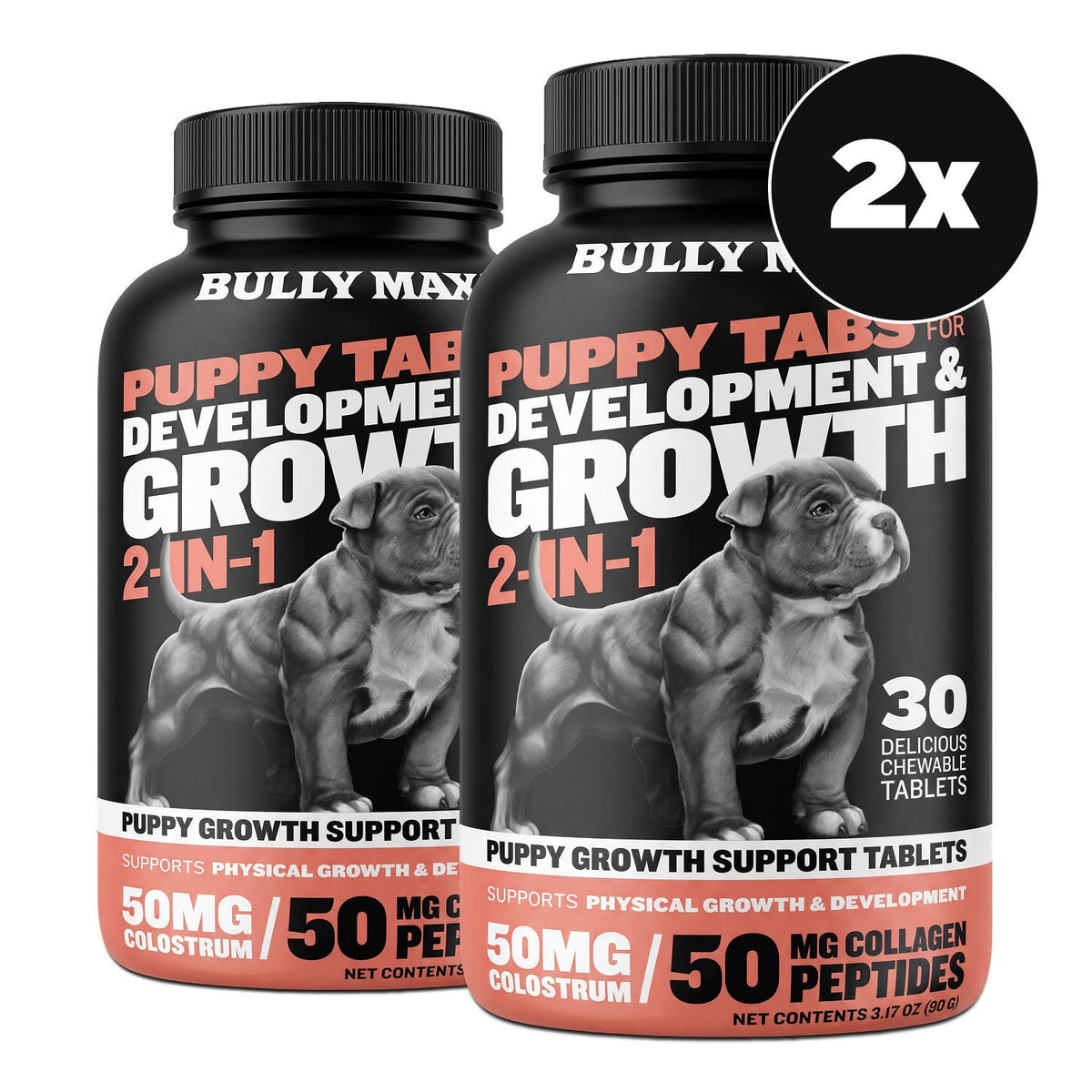 Puppy Growth and Development Multivitamin Tablets, 2 bottles (60 tabs)