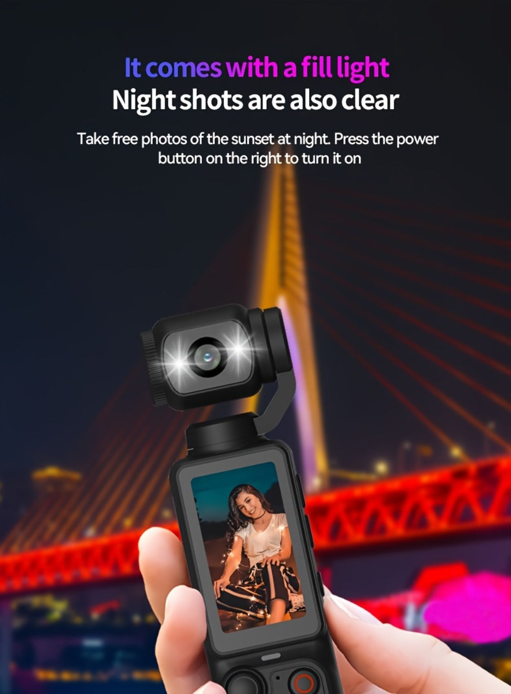 Ultra-Lightweight 4-in-1 Action Camera 1080P | 360° Rotating Lens, Image Stabilization & One-Click Recording