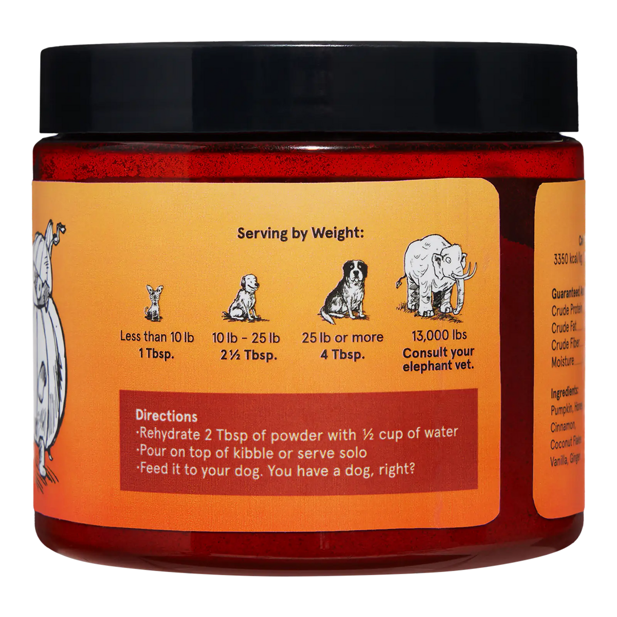 Pumpkin Spice, And Everything Nice Vegetarian Dog Food Meal Topper, 6.1 oz product image 10