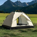 Camping Tent Moonlight-White Pop-Up, 210 x 150 x 125 cm with Two Doors and Optional Windows