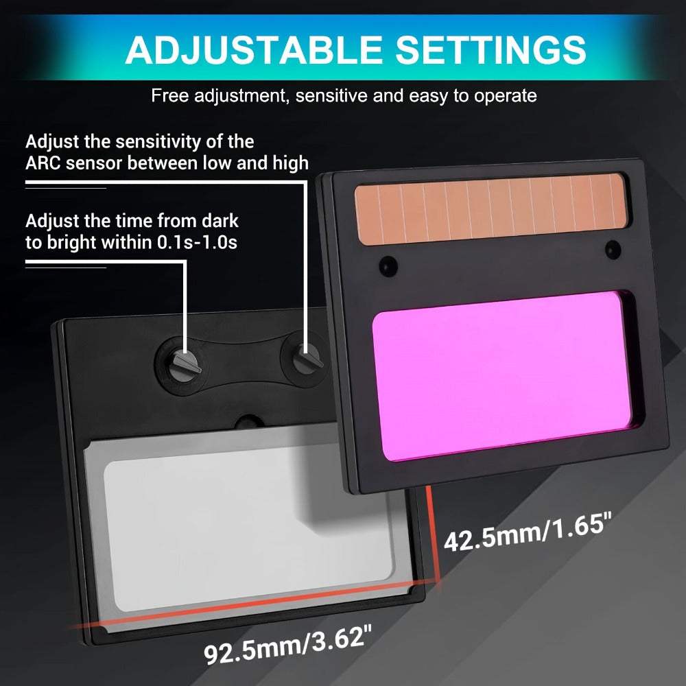 Graphic Auto-Darkening Welding Helmet with Eagle, Lightning or Black-Fire Shell Designs and Adjustable Headgear