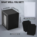 Windowed Trading Card Deck Box with Two Dividers and Five Black Accent Color Options for Organized Storage