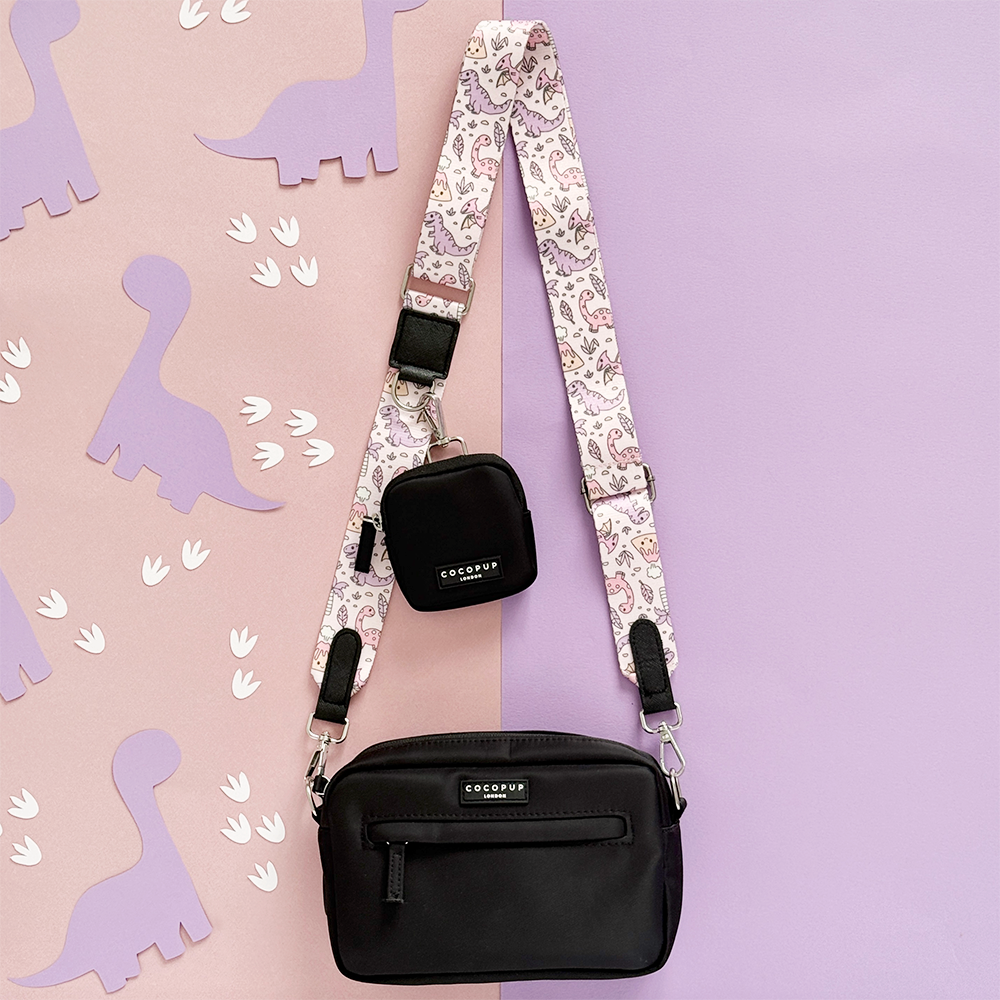 Dog Walking Bag Set with Treat Pouch, Princess Dino