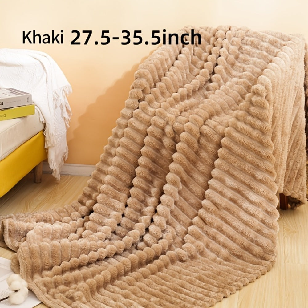 500gsm Heavy Plush Blanket, Ultra Thick Fluffy Blanket for Bed, Sofa & Travel, Baby to Double Size
