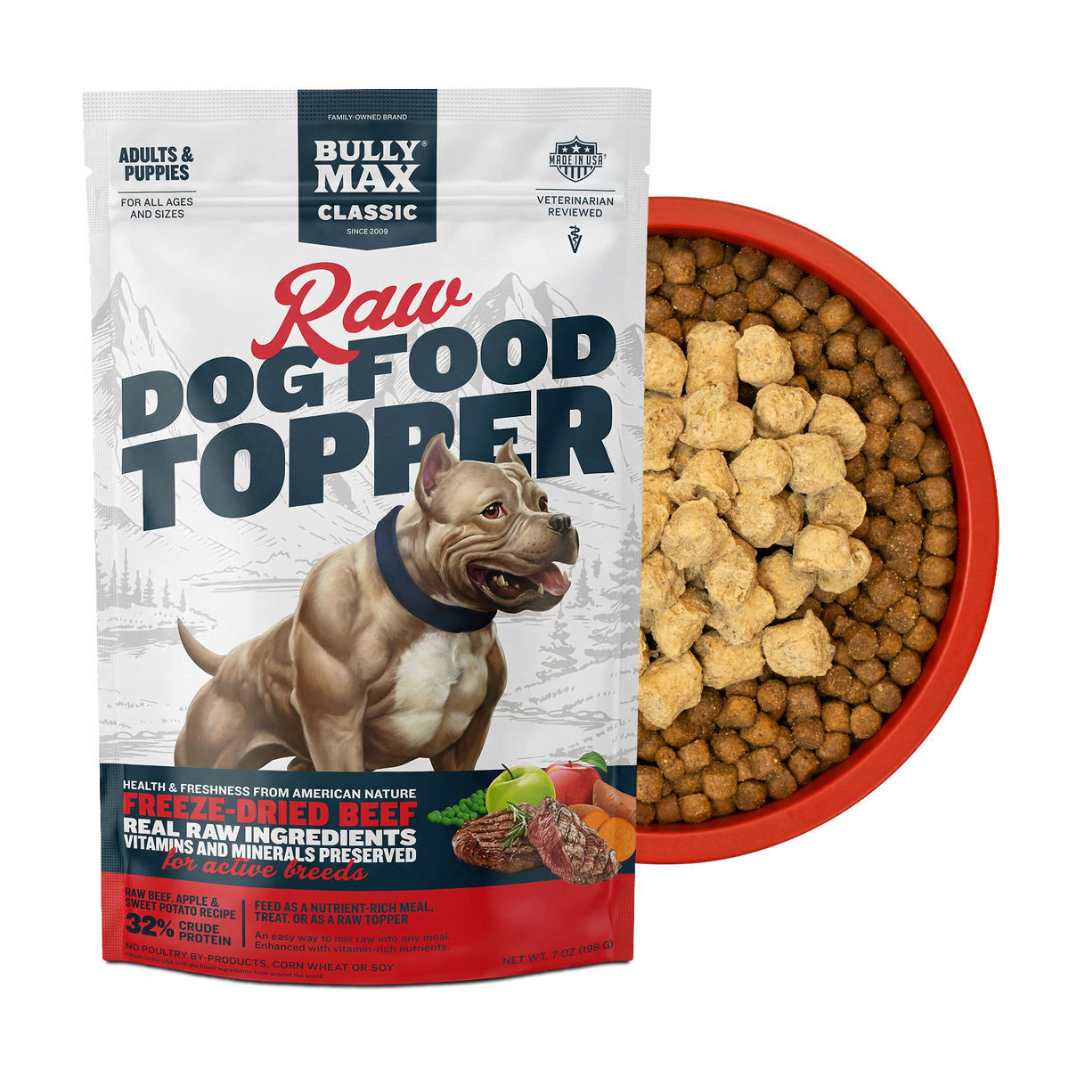 Freeze Dried Beef Dog Food Topper, 1 Bag
