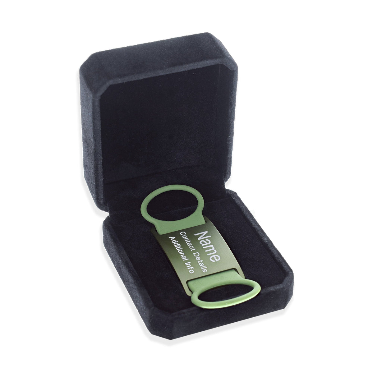 Dog ID Attachment Tag, Khaki / SMALL: Fits collars/leads/harnesses that are up to 25mm wide.