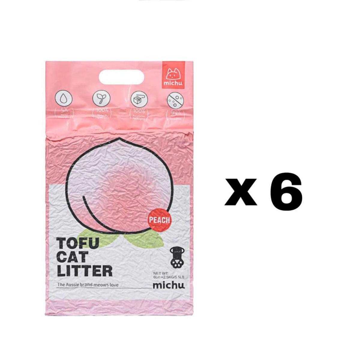 Michu Natural Clumping Tofu Cat Litter 5.5lb/88oz product image 14