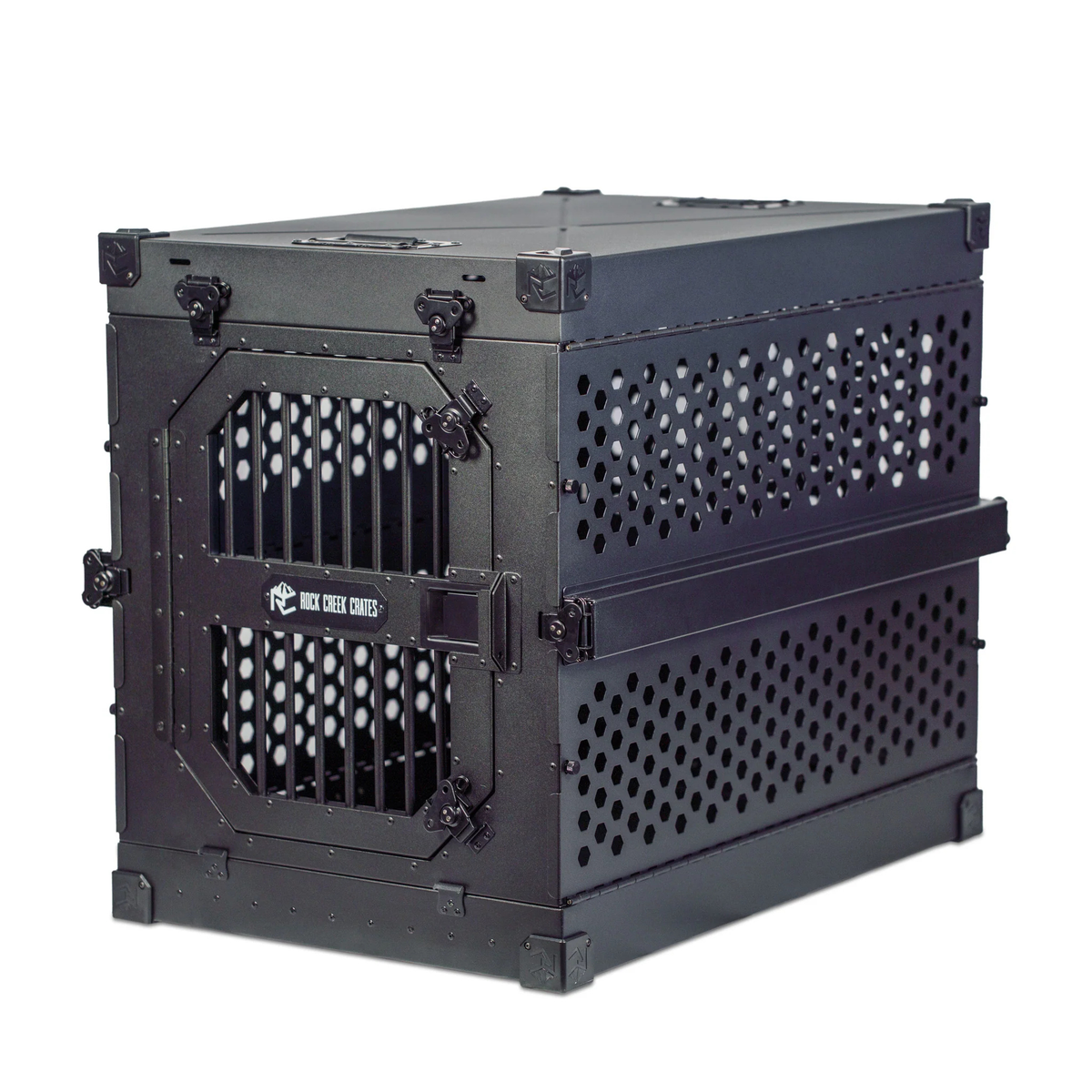 Collapsible Aluminum Dog Crate, 42" / Midnight Black