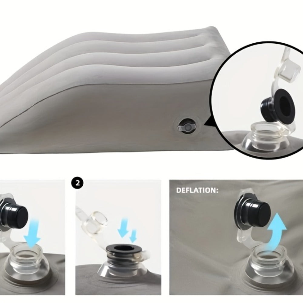 Inflatable Leg Elevation Pillow for Sleeping, Wedge Knee Support Cushion for Swelling, Leg Raise Pillow for Bed