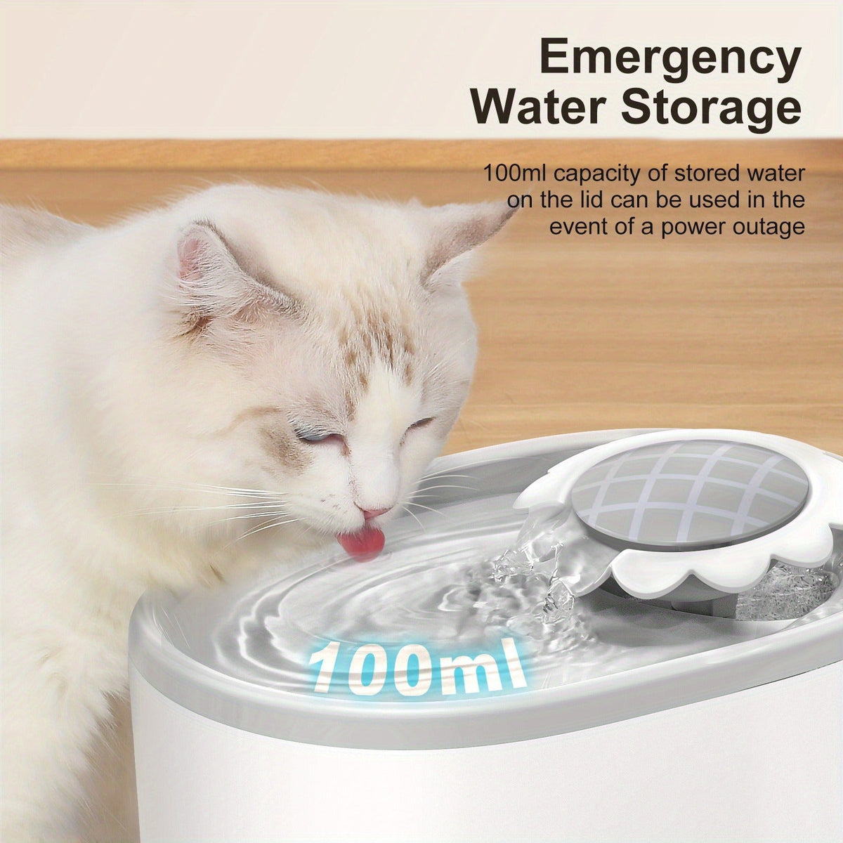 Automatic Pet Water Fountain 2L / 67oz – Ultra-Quiet Pump, Visible Water Level Window, Cat & Dog Water Dispenser, Safe BPA-Free Design