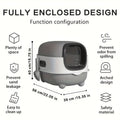 Enclosed Cat Litter Box with Odor Control – Foldable Top Entry Design, Splash-Proof Walls, Compact Size for Small Spaces