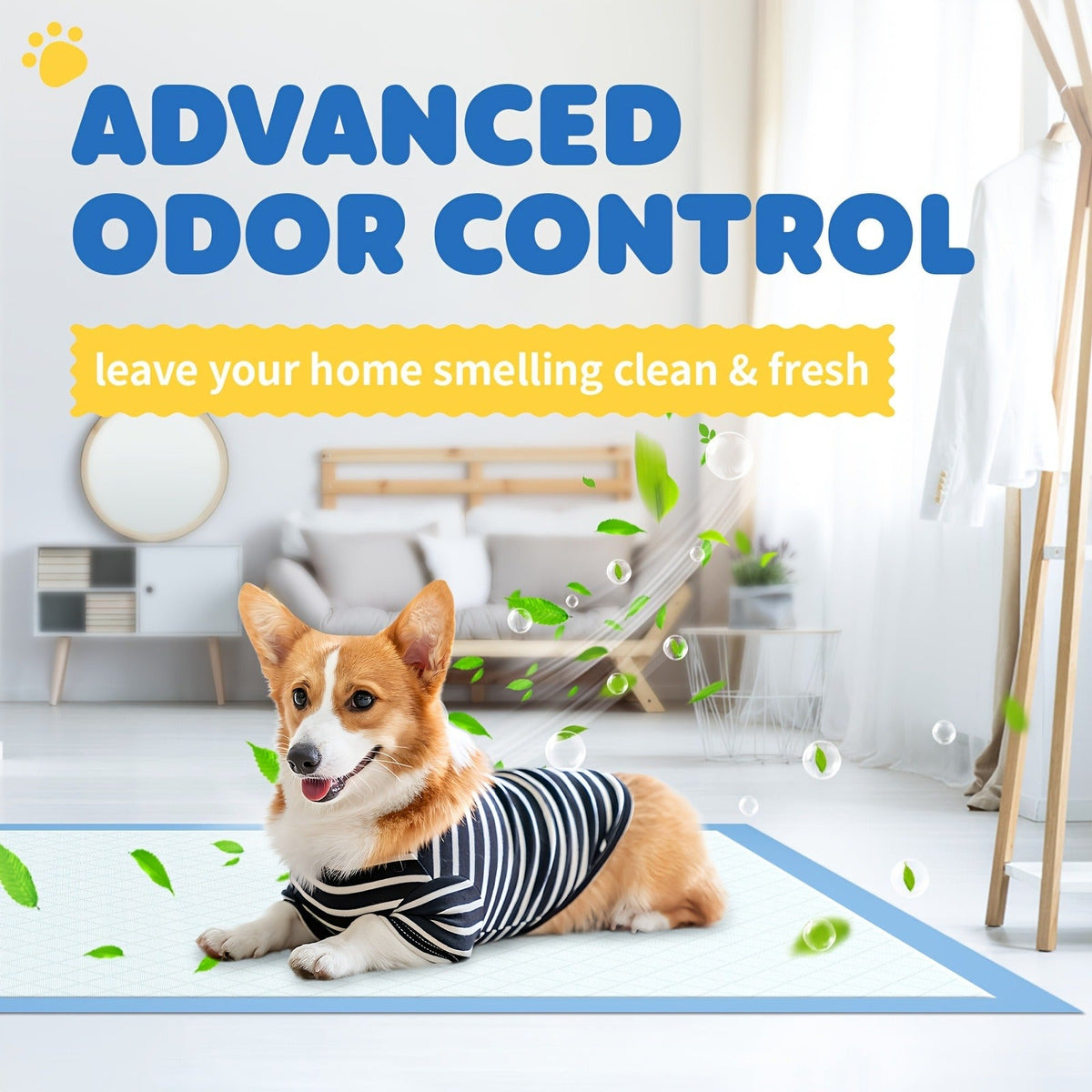 6-Layer Puppy Pads 100 Count – Super Absorbent Leak-Proof Odor Control Dog Pee Pads for Potty Training, Large & XL Size 34"x28" and 22"x22"
