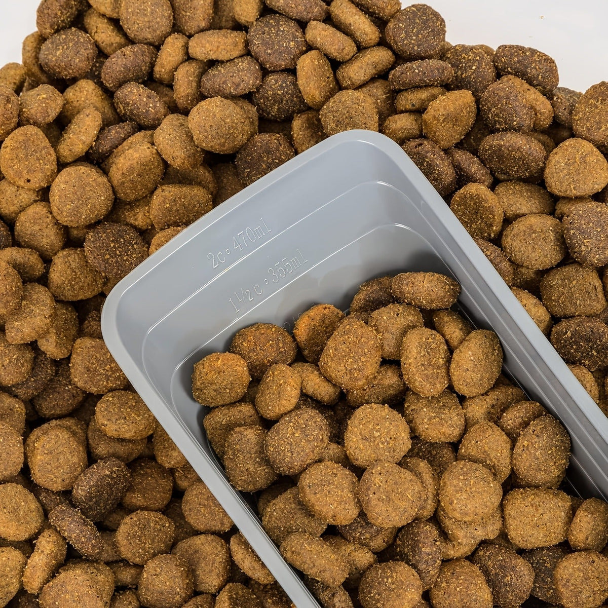 30QT and 10QT Stacking Pet Food Bin Set with Long Scoop, Front Latch and Removable Caster Wheels