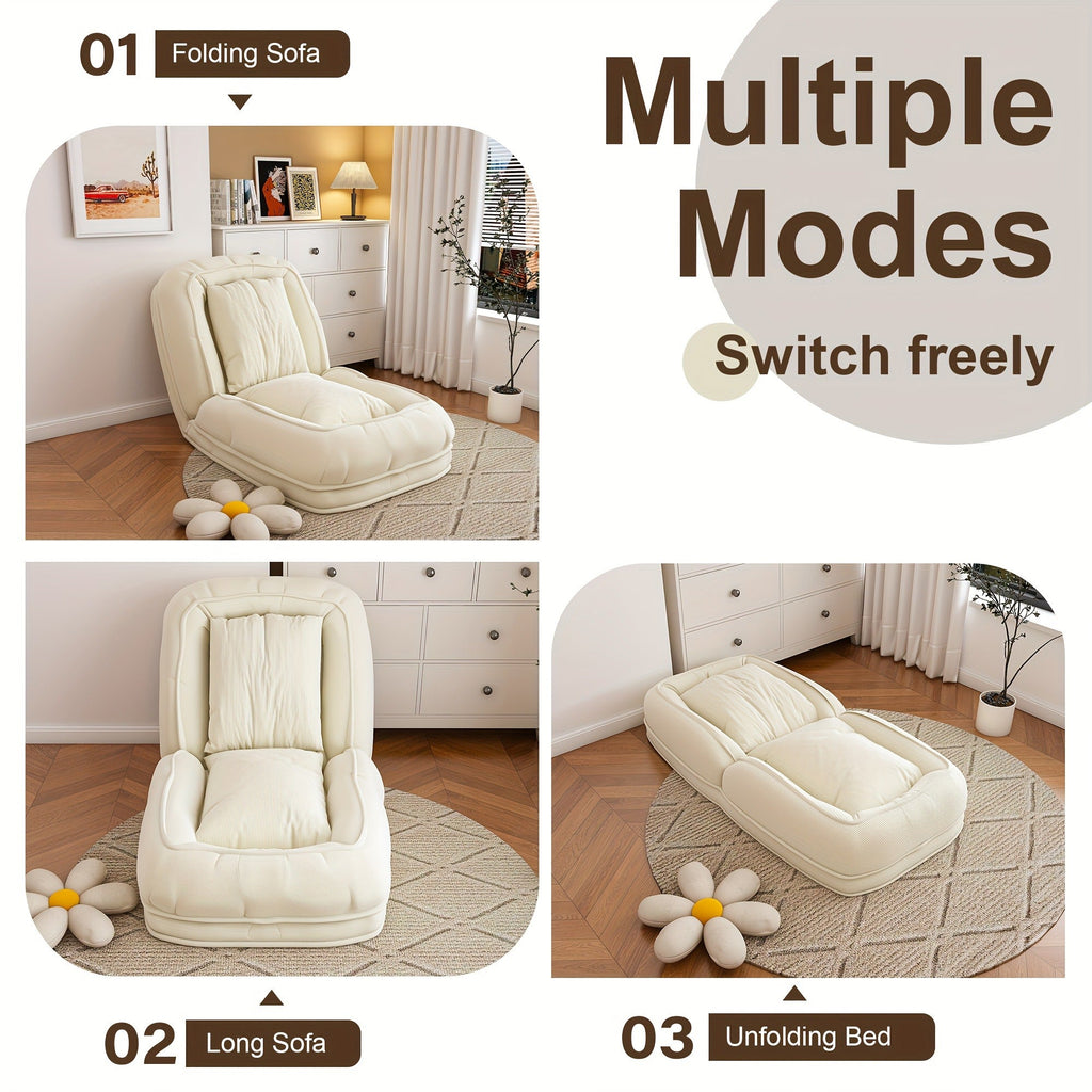 Human Dog Bed for Adults & Pets – Foldable Lazy Sofa Bed with 5 Adjustable Positions, High-Resilience Sponge, Breathable Corduroy