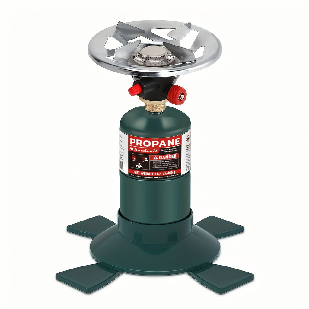 Backpacking Stove Bottletop Propane, Hotdevil HD-5005 Camping Stove with Instant Ignition, Propane & MAPP Gas Compatible