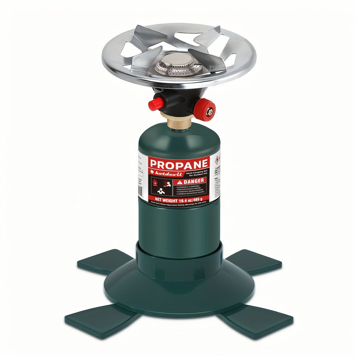 Backpacking Stove Bottletop Propane, Hotdevil HD-5005 Camping Stove with Instant Ignition, Propane & MAPP Gas Compatible