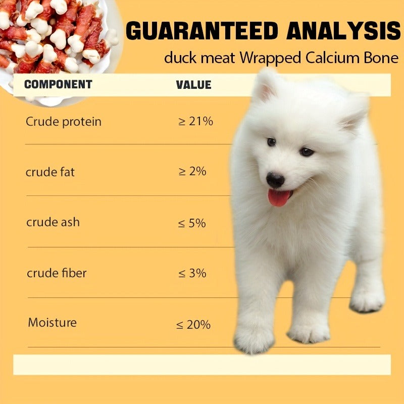 Dog Treats Duck-Wrapped Chew Pieces or Dried Chicken Breast in Two 203g Flavor Options for Dog Reward Use