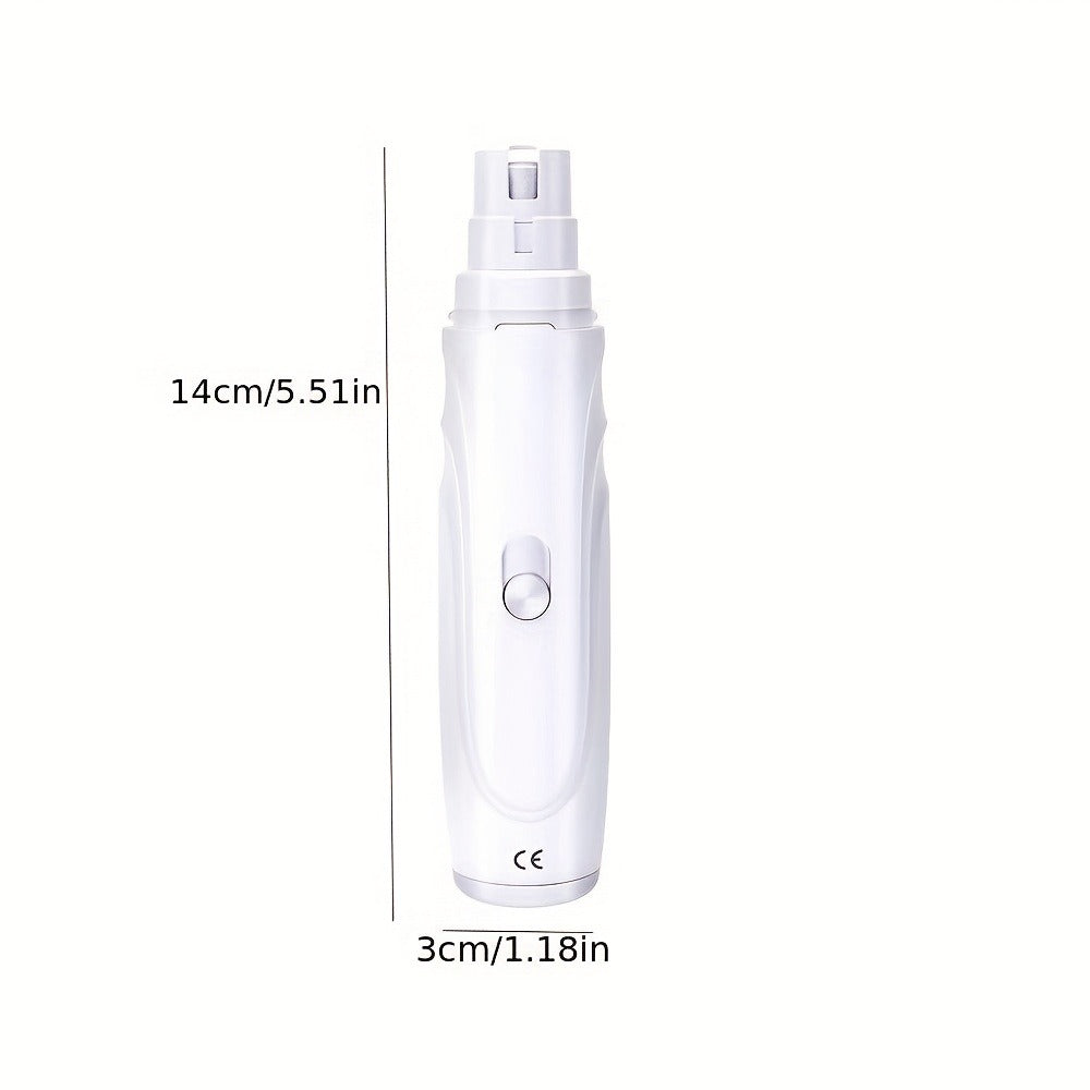 Pet Nail Grinder, DXYE WANIR Rechargeable Two-Speed Tool with Three Port Sizes and White Finish
