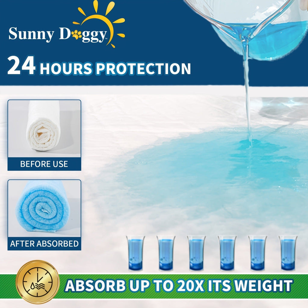 Potty Pads for Puppies Large – Disposable Pee Pads with Odor Control, Leak-Proof & Super Absorbent – Puppy Potty Pads for Housebreaking