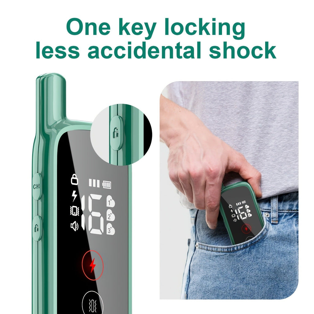 Dog Training Collar Black Remote Set with IP68 Receiver, 1640-Foot Range and One- to Three-Receiver Options