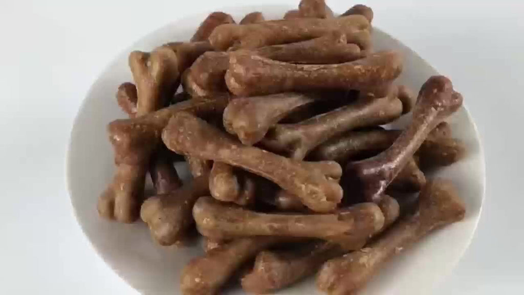 Assorted Dog Chew Sticks, 50-Piece Pack with Small Bone and Brush Shapes in Multiple Colors