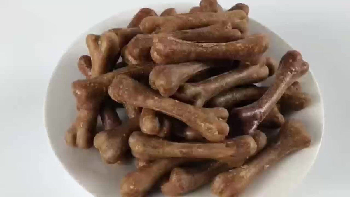 Assorted Dog Chew Sticks, 50-Piece Pack with Small Bone and Brush Shapes in Multiple Colors