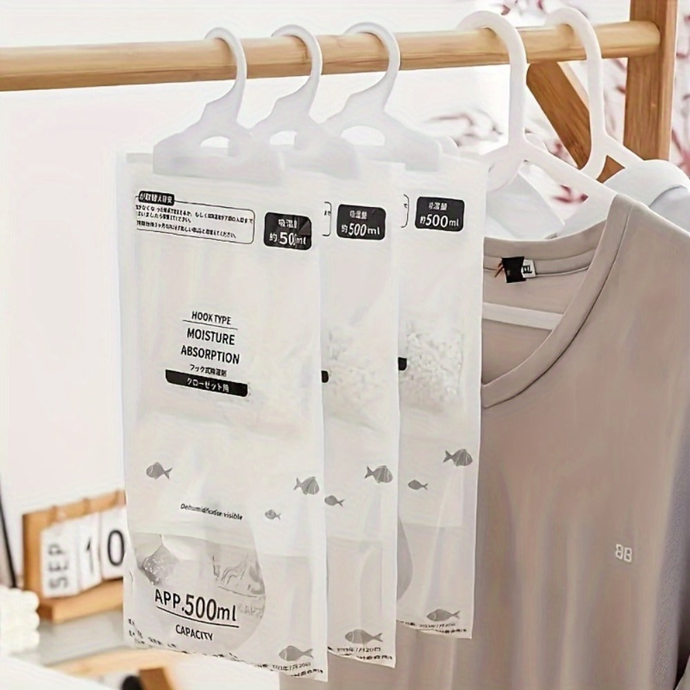 Moisture Absorber Bags 20 Pack Hanging Dehumidifier Bags 90-Day Power-Free Reusable Damp for Entryways, Bedrooms and Living Spaces