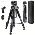 Aluminum Tripod 74 Inch Red 3-Section, ALEiMON 188cm Adjustable Camera Stand with Tote Bag for DSLR