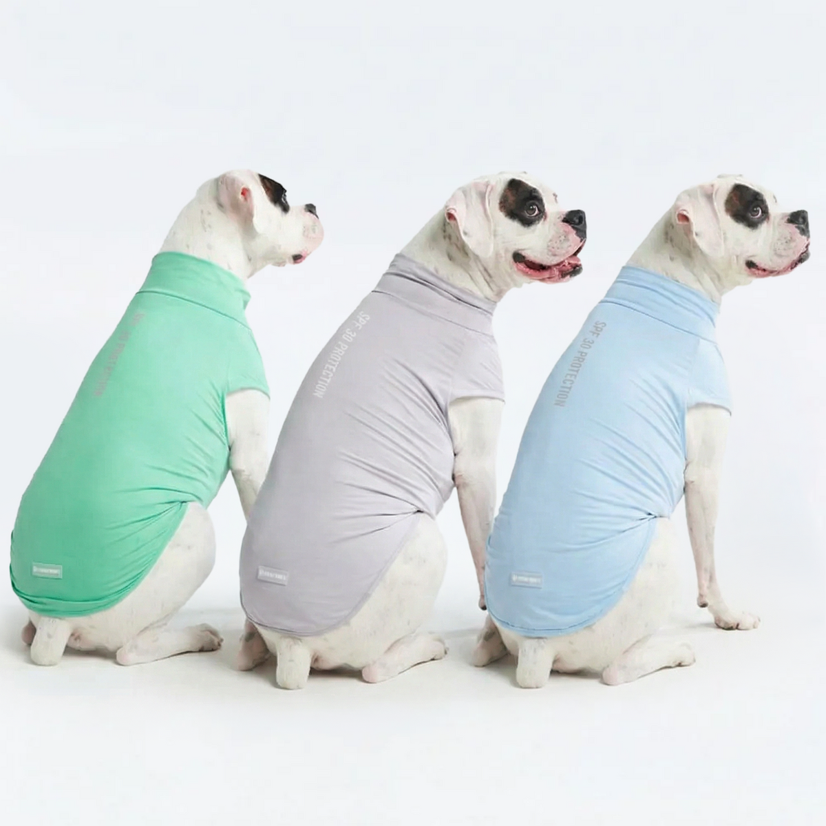 UPF 30 Dog Sun Shirt, Grey Mint Blue / 2XL