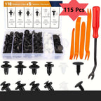 Car Body Fasteners Kit – Snap Rivets, Wing Expansion Screws & Willow Nails, Universal Automotive Retainer Clips for Car Body Panels