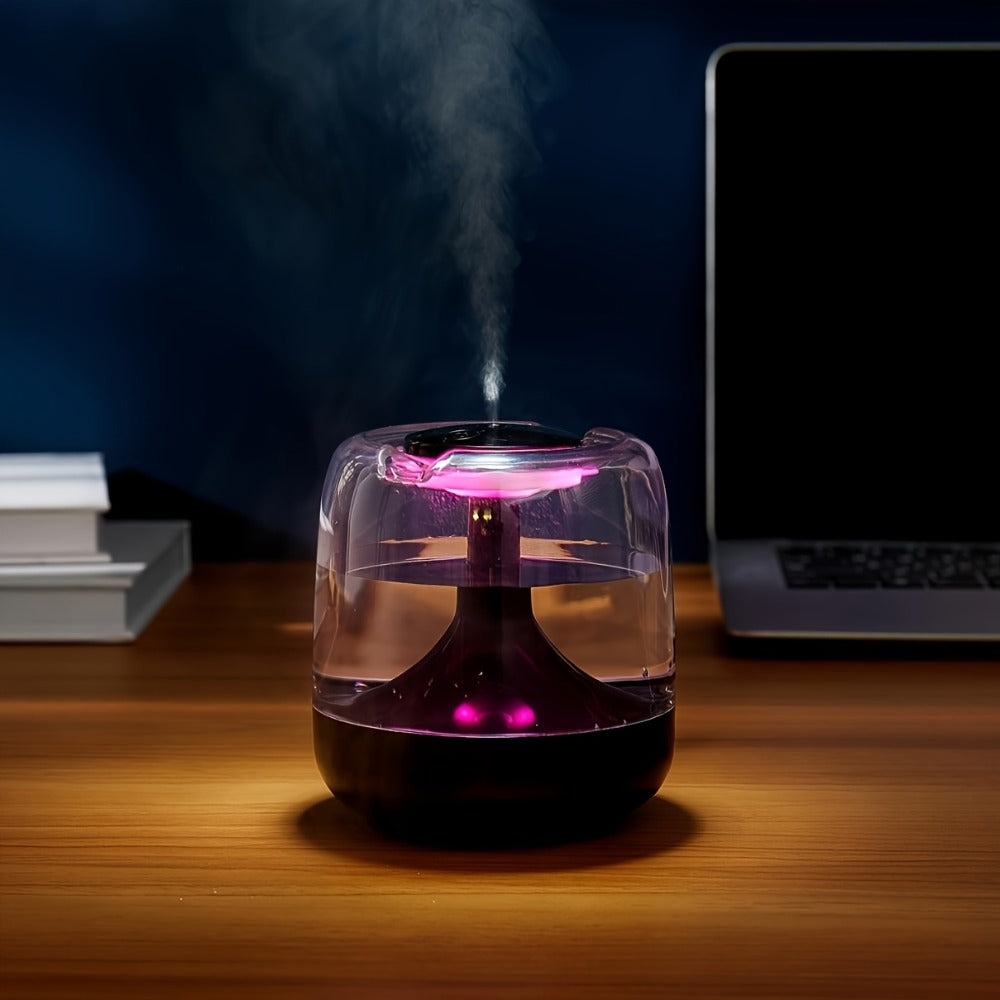 USB Humidifier with 7-Color Night Light for Entryways, Bedrooms and Living Spaces, with the Listed Configuration