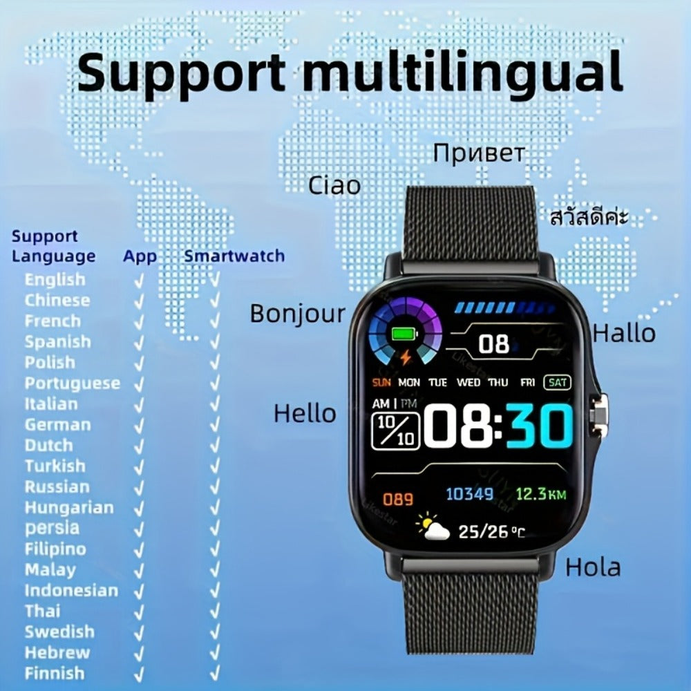 Smartwatch 1.83 Inch Full Touch with Bonus Strap, Calling, Pedometer and Exercise Modes in Two Colors
