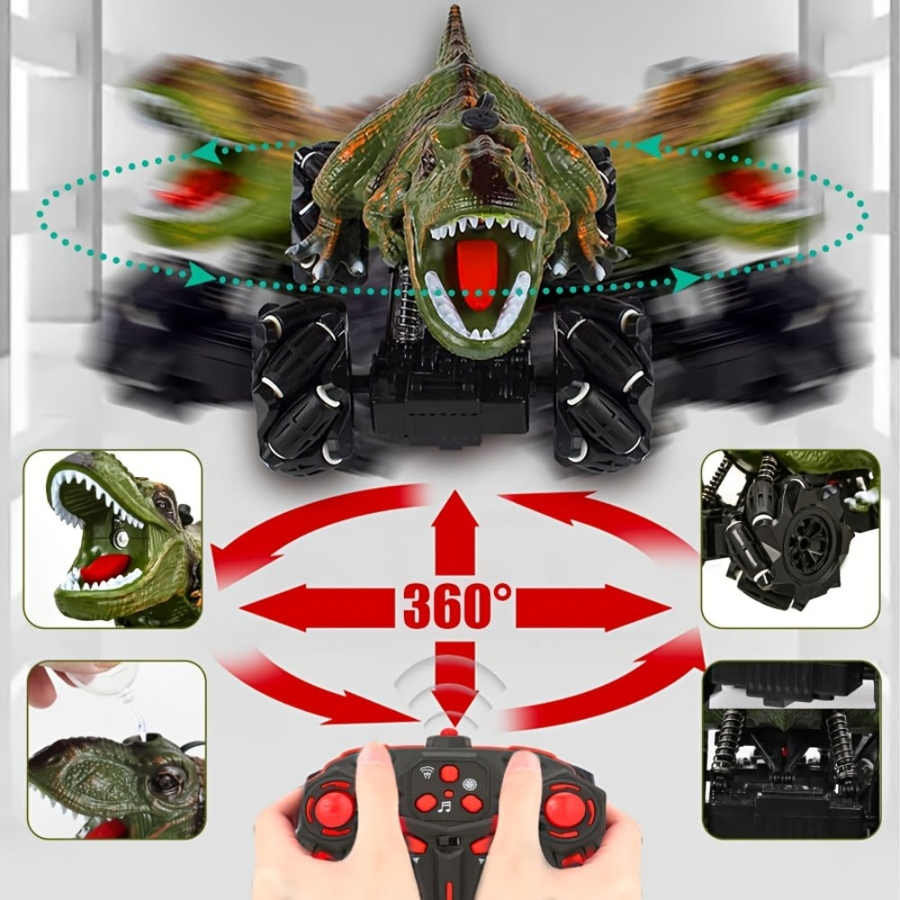 Monster Stunt RC Car with LED Lights Sound & Mist Spray – 360° Drift Remote Control Monster Truck, All-Terrain Indoor Outdoor Toy for Boys