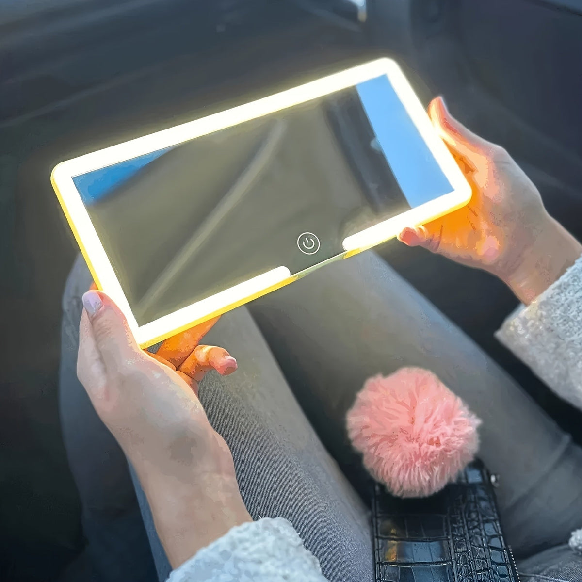 LED Car Vanity Mirror with Lights for Sun Visor, for Daily Driving, Commuting and Road Trips