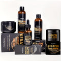 Five-Piece ROZINO Keratin Hair Care Set with Shampoo, Conditioner, Mask and Oil Container Formats