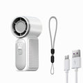 Mini Turbine Handheld Fan with Numeric Speed Control, USB Rechargeable Power and Two Color Choices