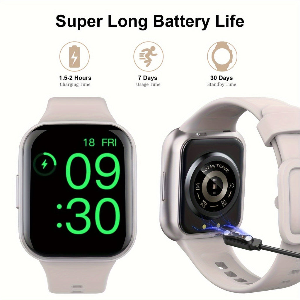 Smartwatch 1.69" HD Screen, 25 Sports Modes, IP68, Color Options & Everyday Wear Design with Activity Tools, Alerts and Color or Strap