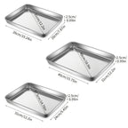 Baking Sheet and Rack Set Stainless Steel Half Sheet Pan with Cooling Rack Rust Free for Cookie for Grilling, Camping and Outdoor Meals