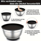 Stainless Steel Mixing Bowls with Airtight Lids Set of 14 Seven Nesting Bowls 0.7 to 4.5QT for Home Cooking, Dining and Outdoor Meals